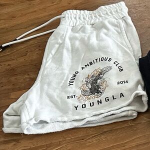YoungLA men’s white shorts
